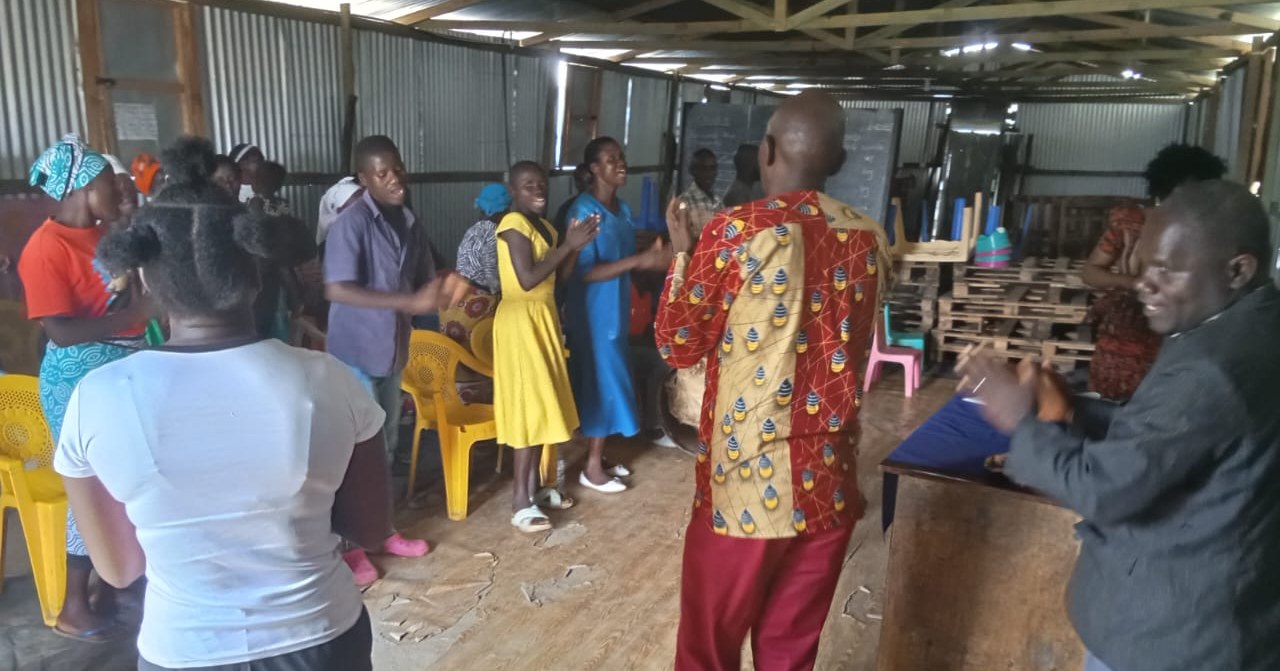 Members of Weston Christian Fellowship Church worshipping together in joyful assembly