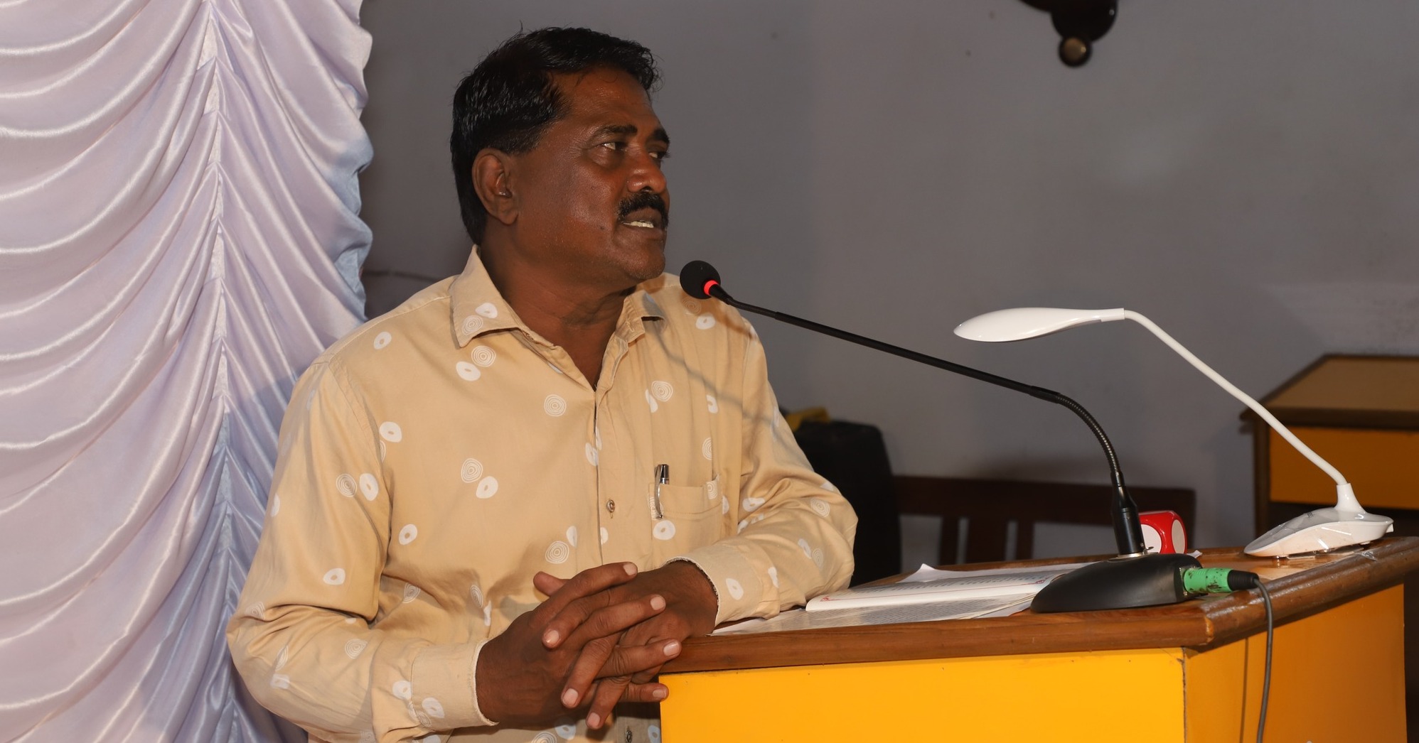 Church leader speaking and teaching at Weston Christian Fellowship Church