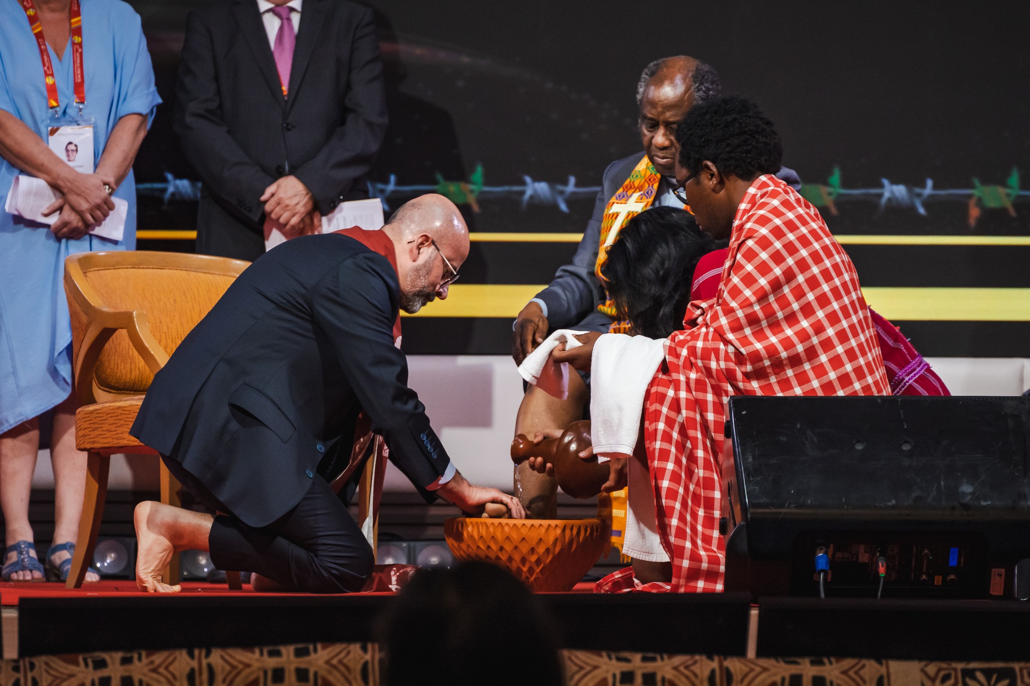 Baptism and worship ceremony — a sacred community celebration of faith